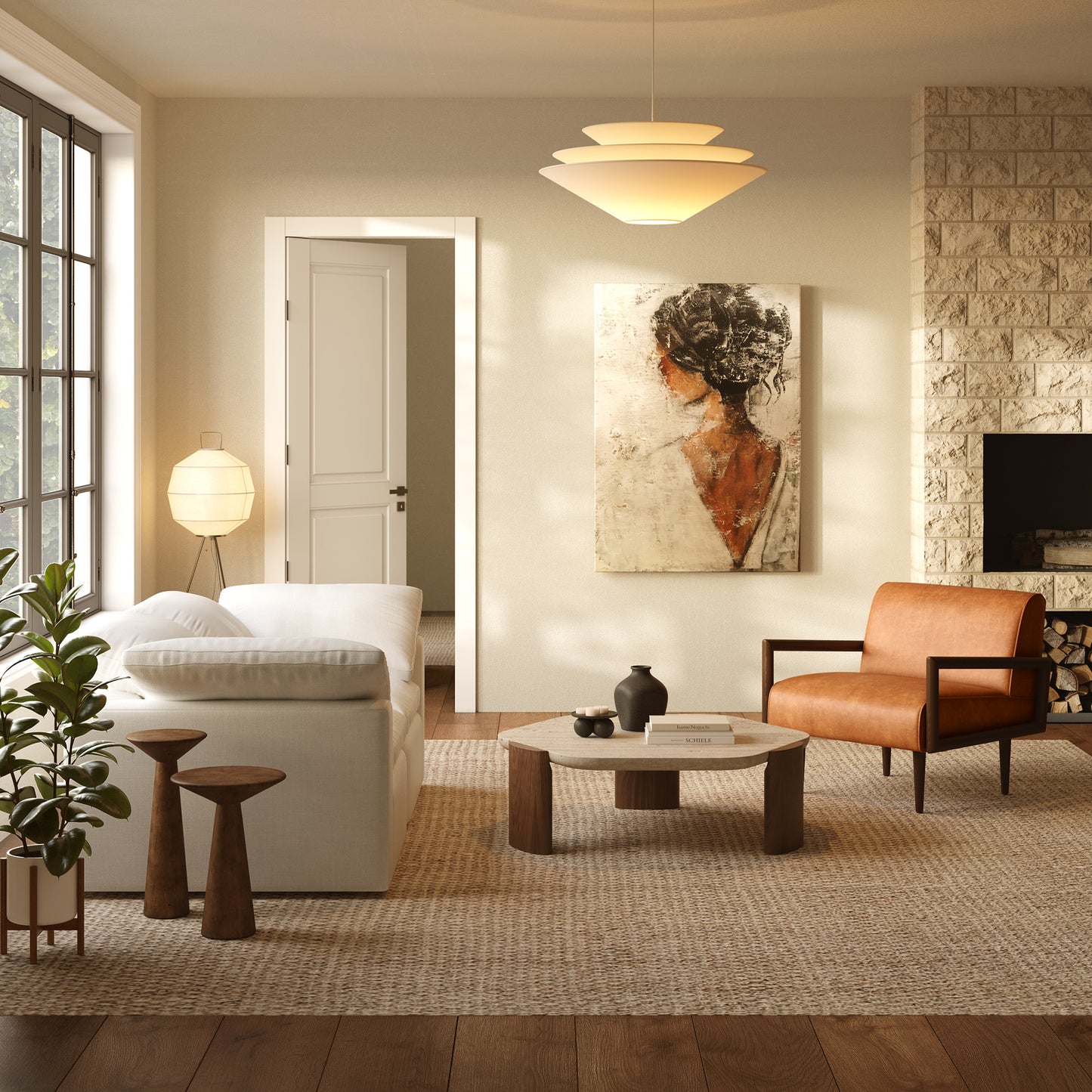 Aspen 78.5" Modular 2-Piece Apartment Sofa | Linen White