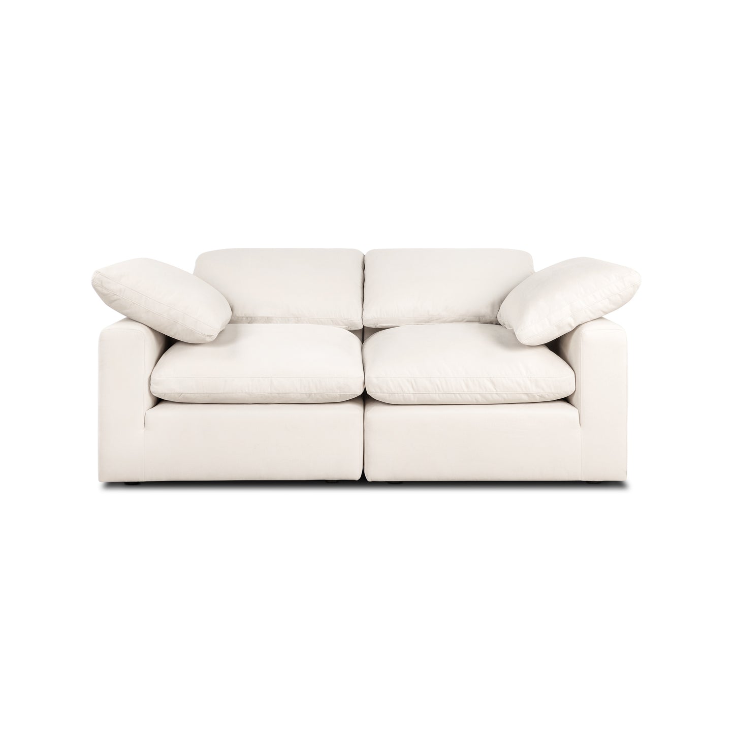 Aspen 78.5" Modular 2-Piece Apartment Sofa | Linen White