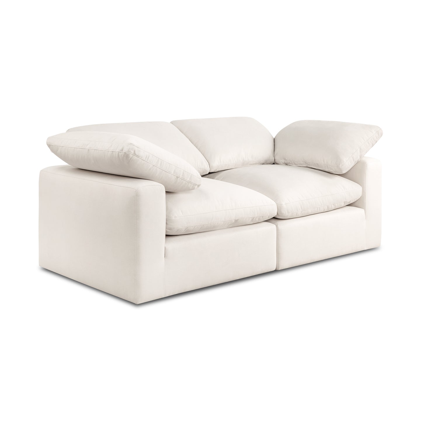 Aspen 78.5" Modular 2-Piece Apartment Sofa | Linen White