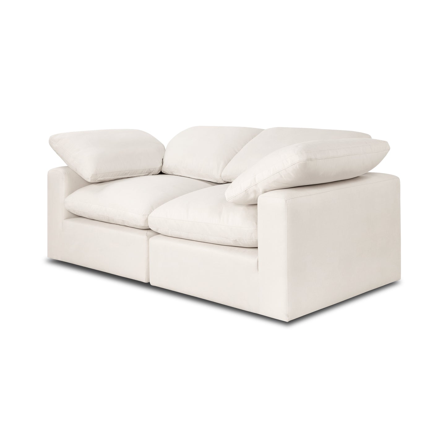 Aspen 78.5" Modular 2-Piece Apartment Sofa | Linen White