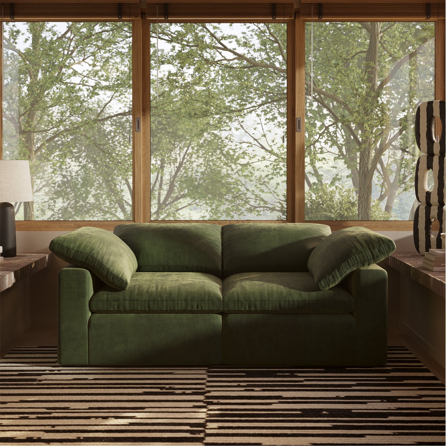 2-Seat Aspen Modular Sofa | Sagano Green lifestyle_image