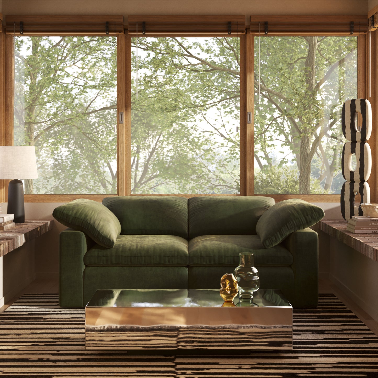 2-Seat Aspen Modular Sofa | Sagano Green