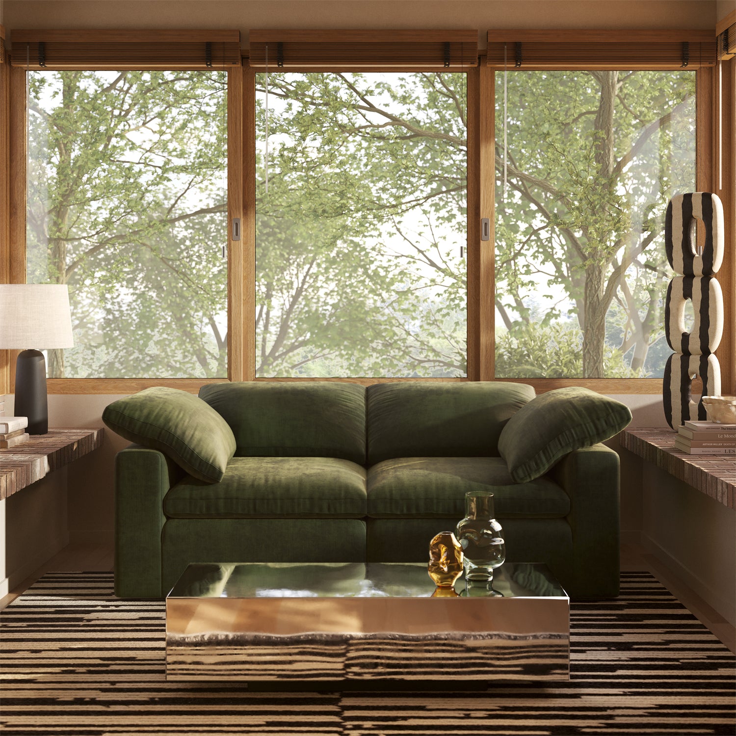 2-Seat Aspen Modular Sofa | Sagano Green 