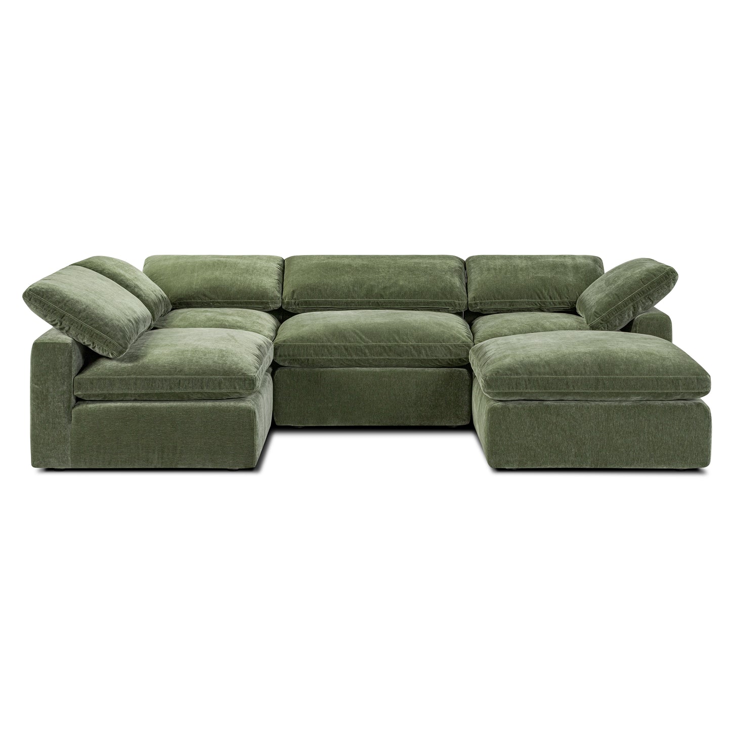 5-Seat Aspen Modular U-Sectional | Sagano Green