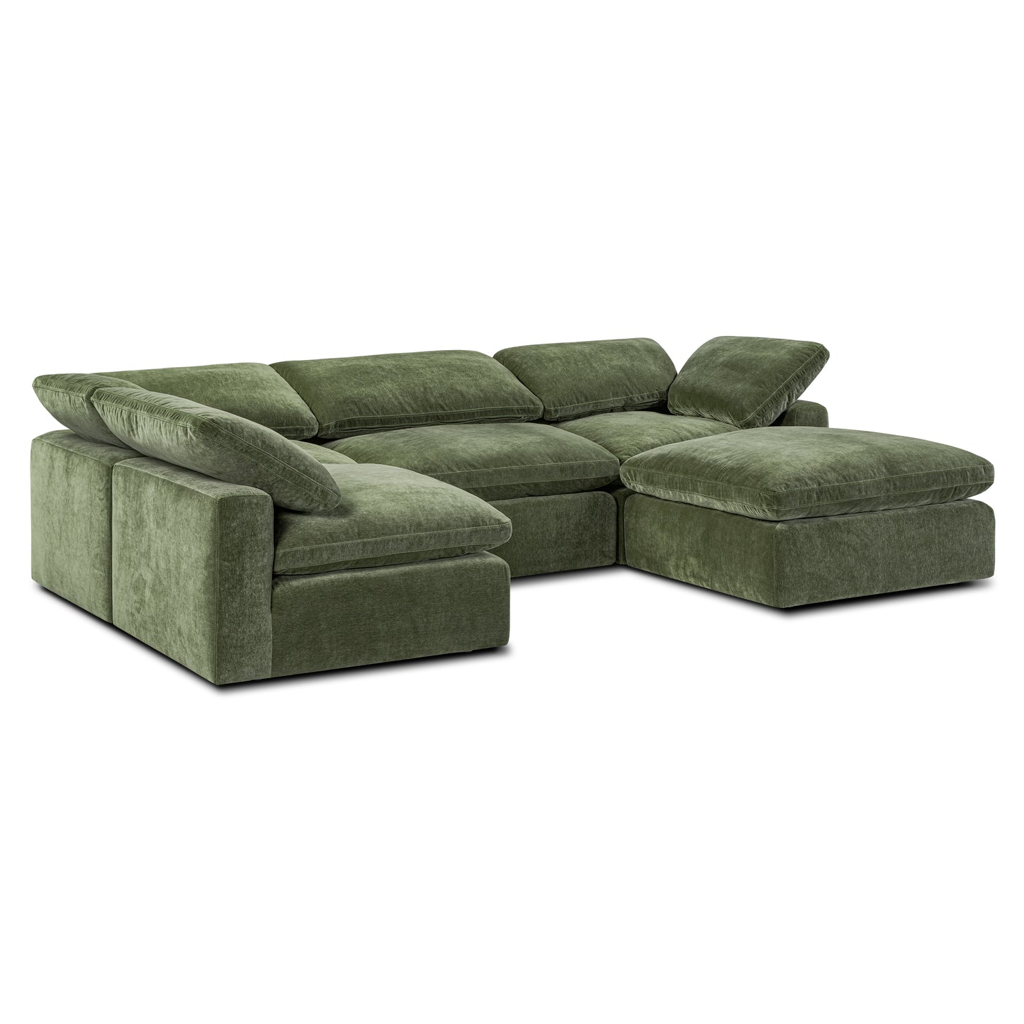 5-Seat Aspen Modular U-Sectional | Sagano Green