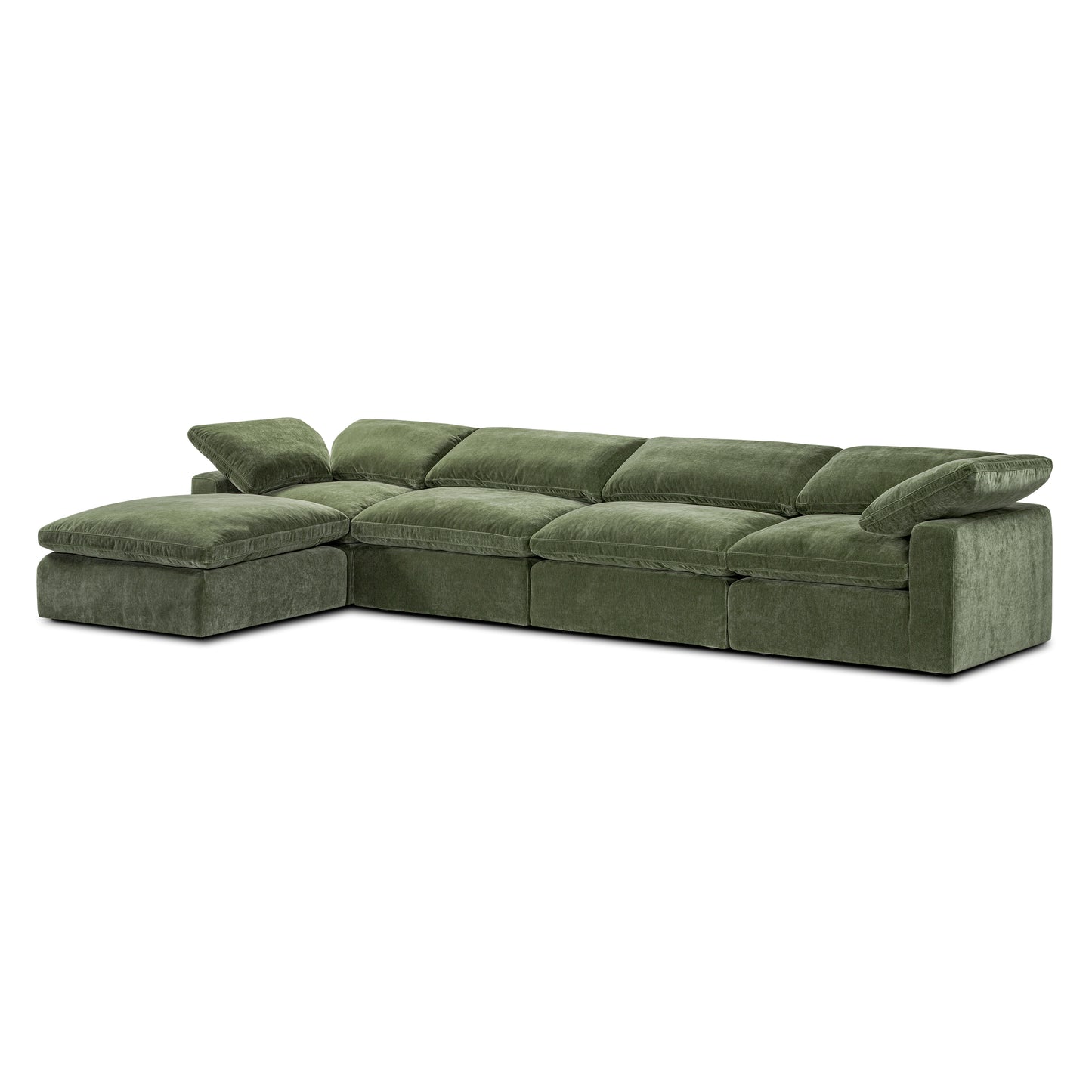 5-Seat Aspen Modular L-Sectional | Sagano Green