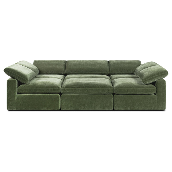 6-Seat Aspen Modular Pit-Sectional | Sagano Green