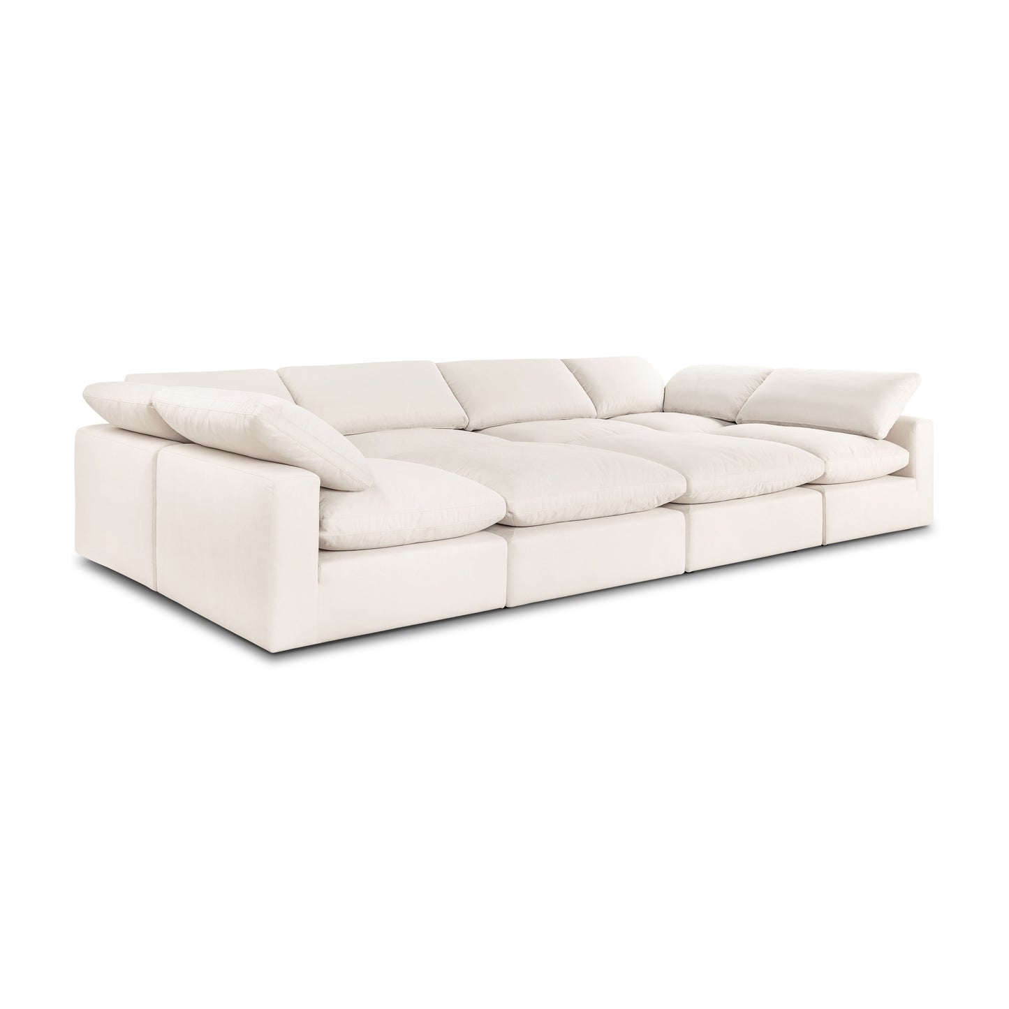 Aspen 157" Modular 8-Piece Pit Lounge Sectional | Linen White