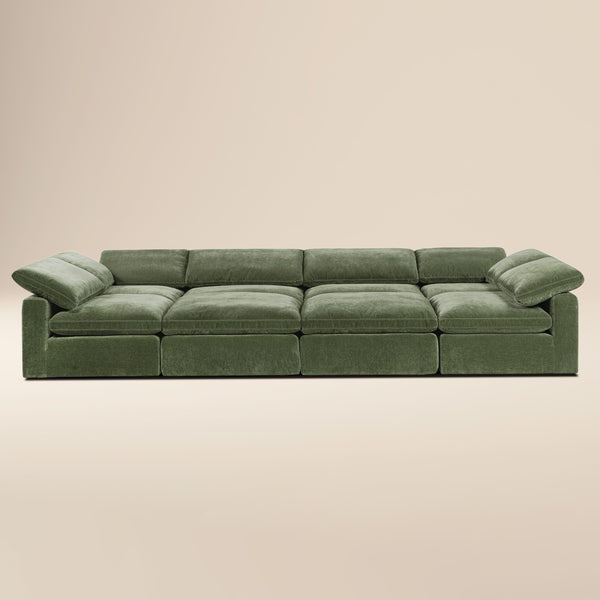 8-Seat Aspen Modular Master Pit-Sectional | Sagano Green