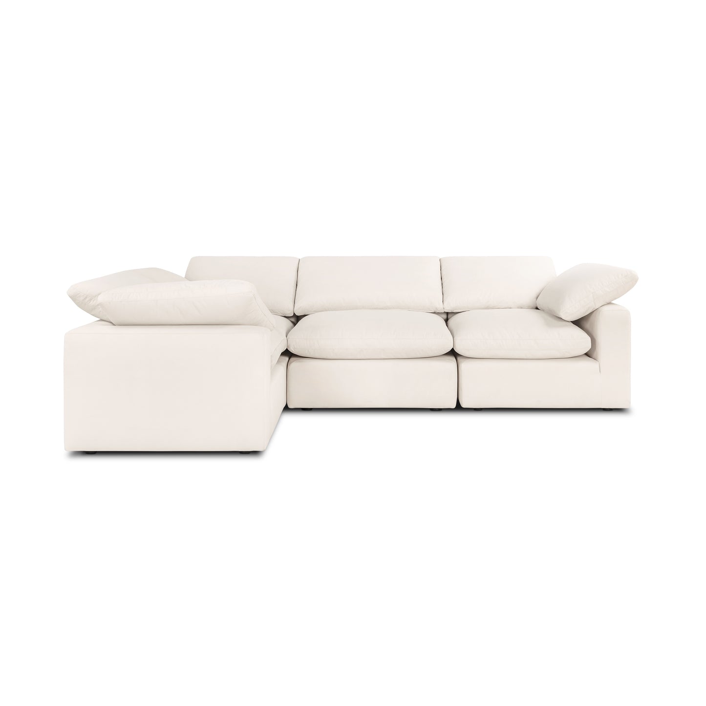 Aspen 118" Modular 4-Piece L-Shaped Sectional | Linen White