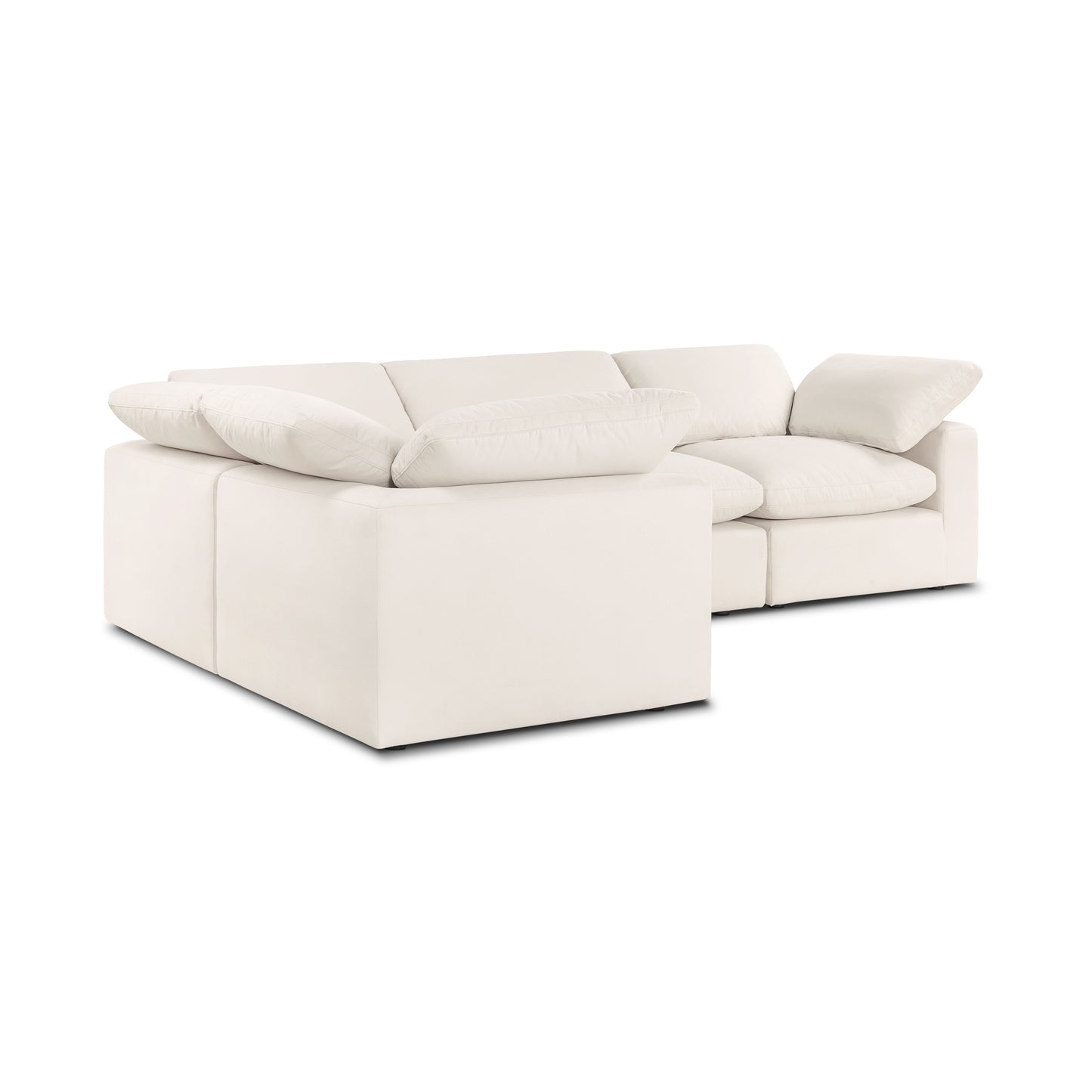 Aspen 118" Modular 4-Piece L-Shaped Sectional | Linen White