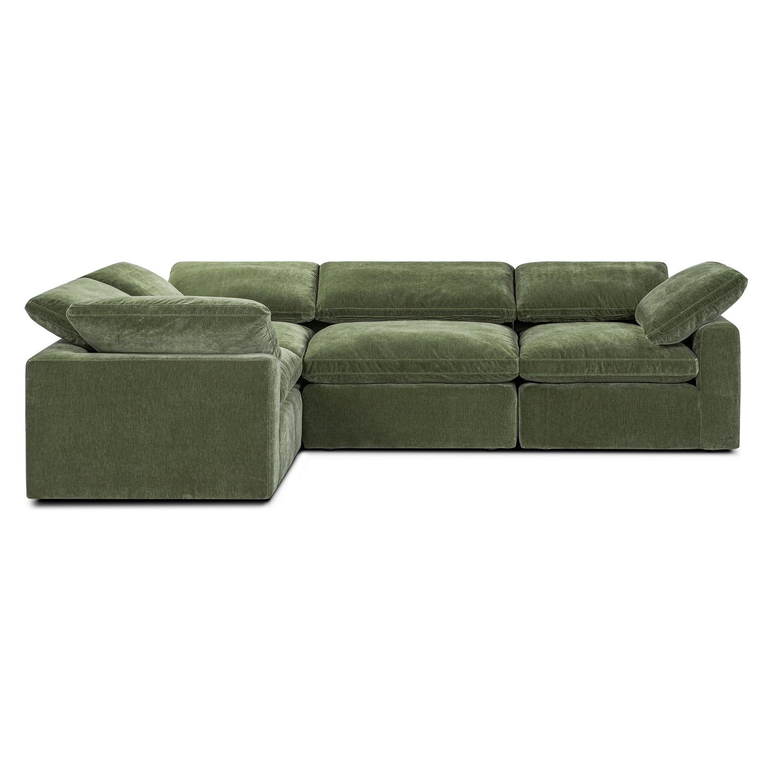 4-Seat Aspen Modular Sectional | Sagano Green 