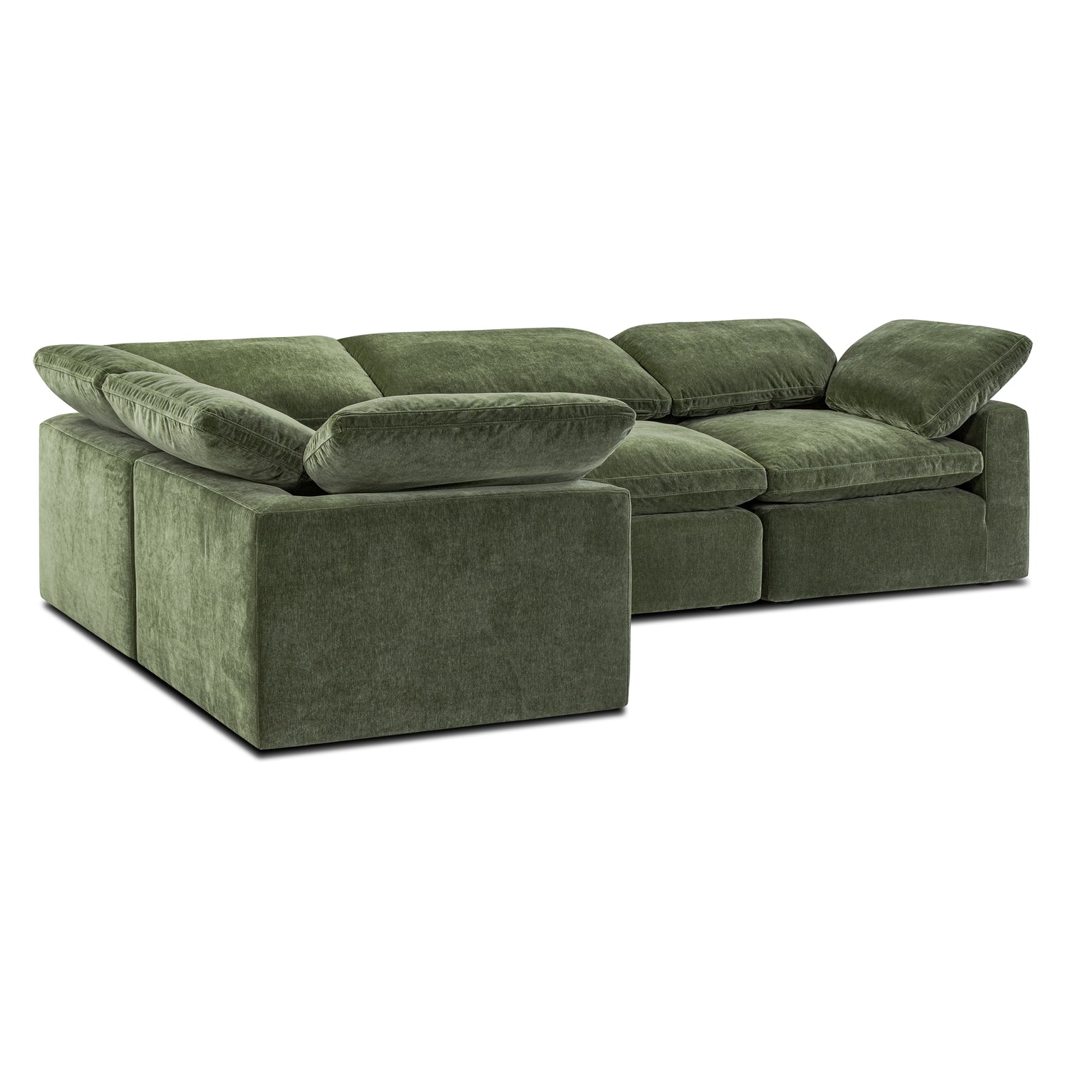 4-Seat Aspen Modular Sectional | Sagano Green 