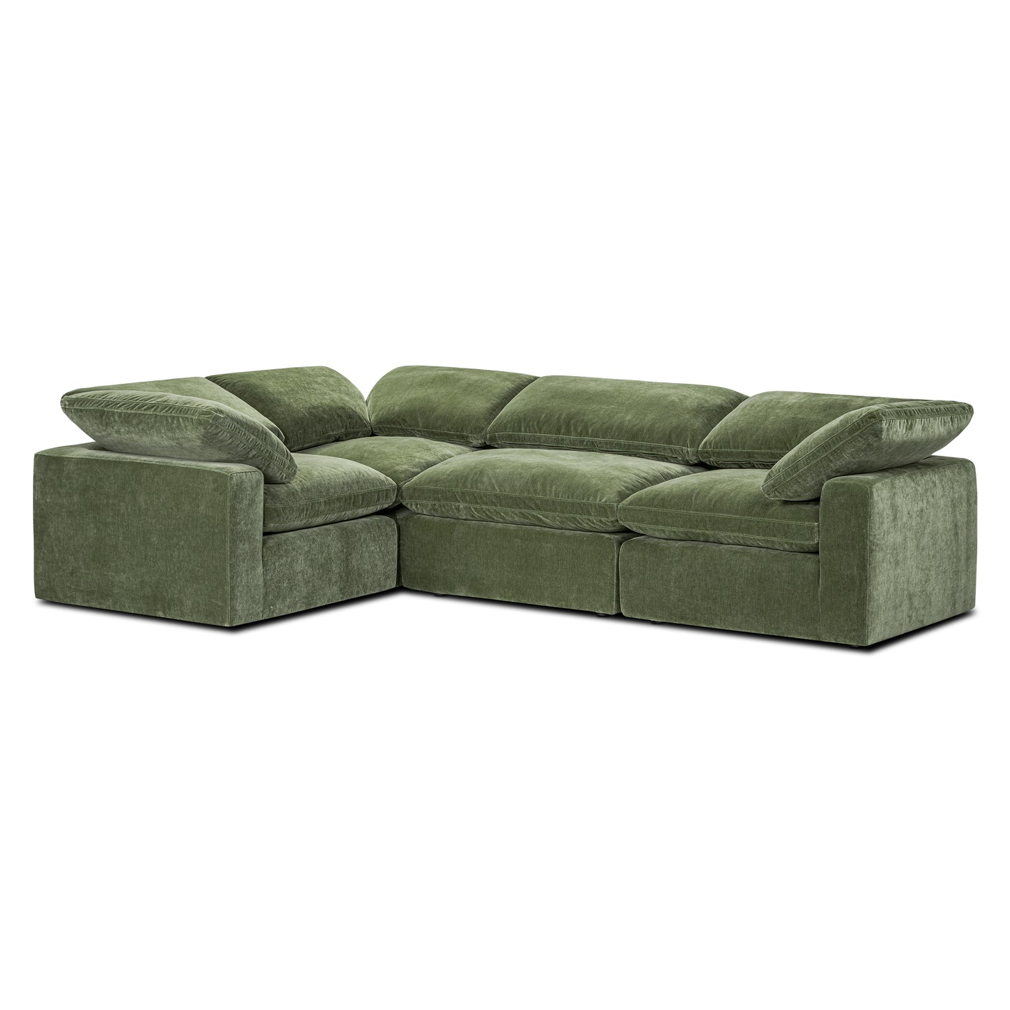 4-Seat Aspen Modular L-Sectional | Sagano Green