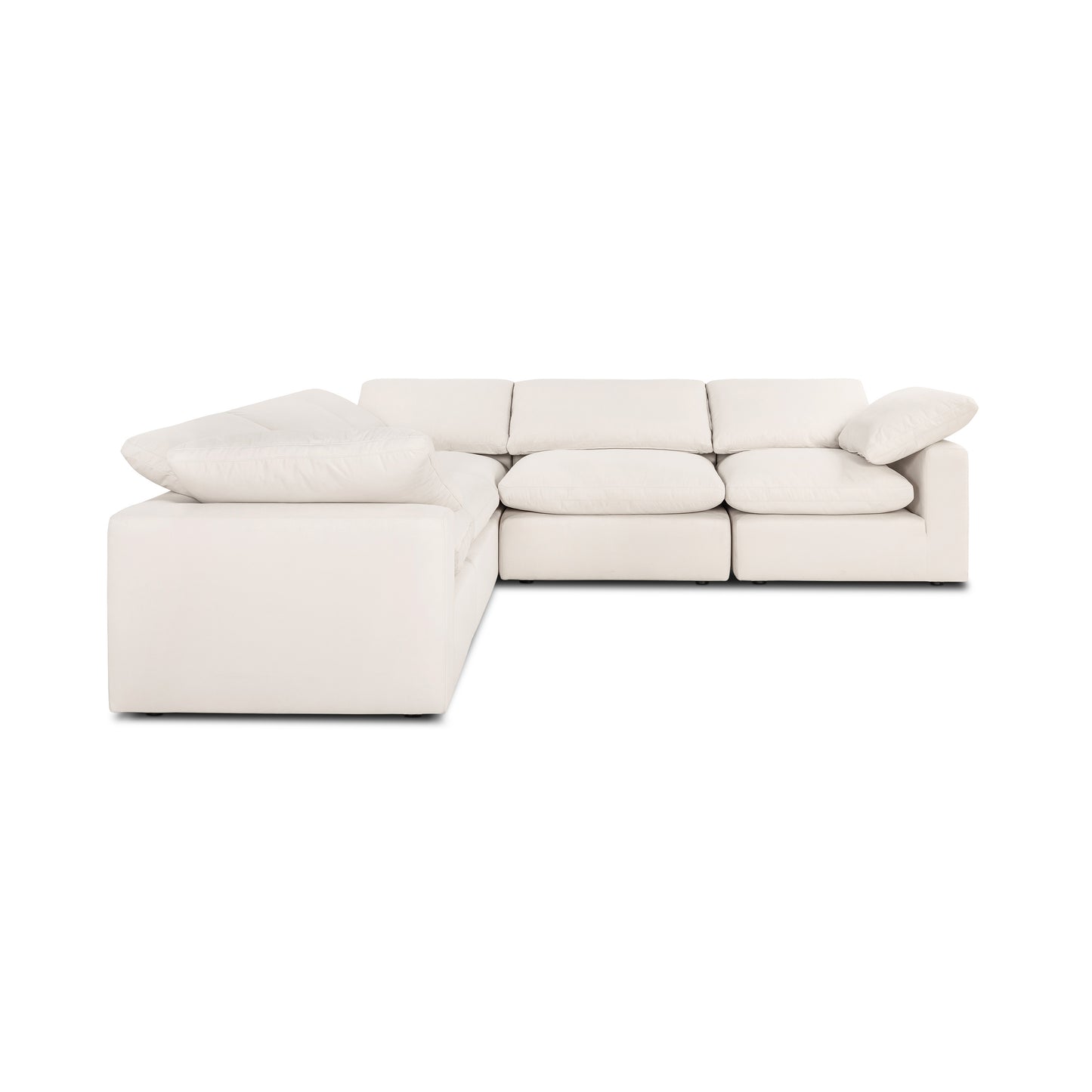 Aspen 118" Modular 5-Piece L-Shaped Corner Sectional | Linen White