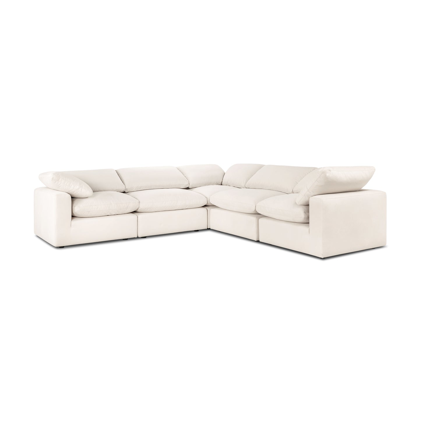 Aspen 118" Modular 5-Piece L-Shaped Corner Sectional | Linen White