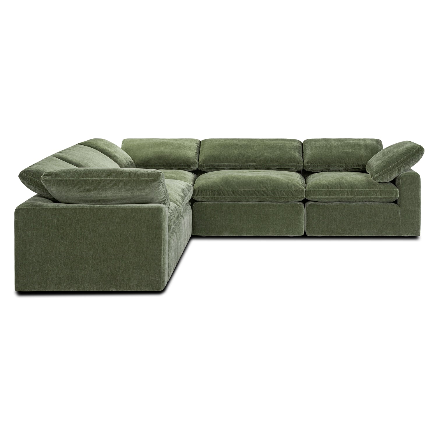 5-Seat Aspen Modular Corner-Sectional | Sagano Green 