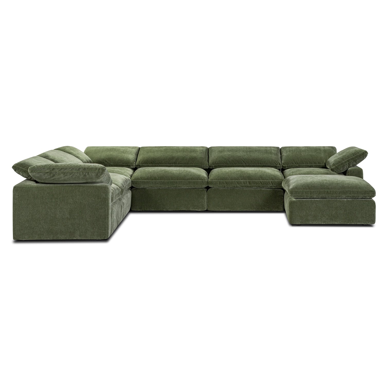 7-Seat Aspen Modular Sectional | Sagano Green 