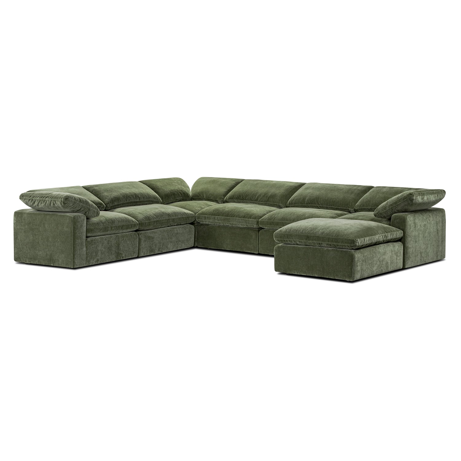 7-Seat Aspen Modular Sectional | Sagano Green 