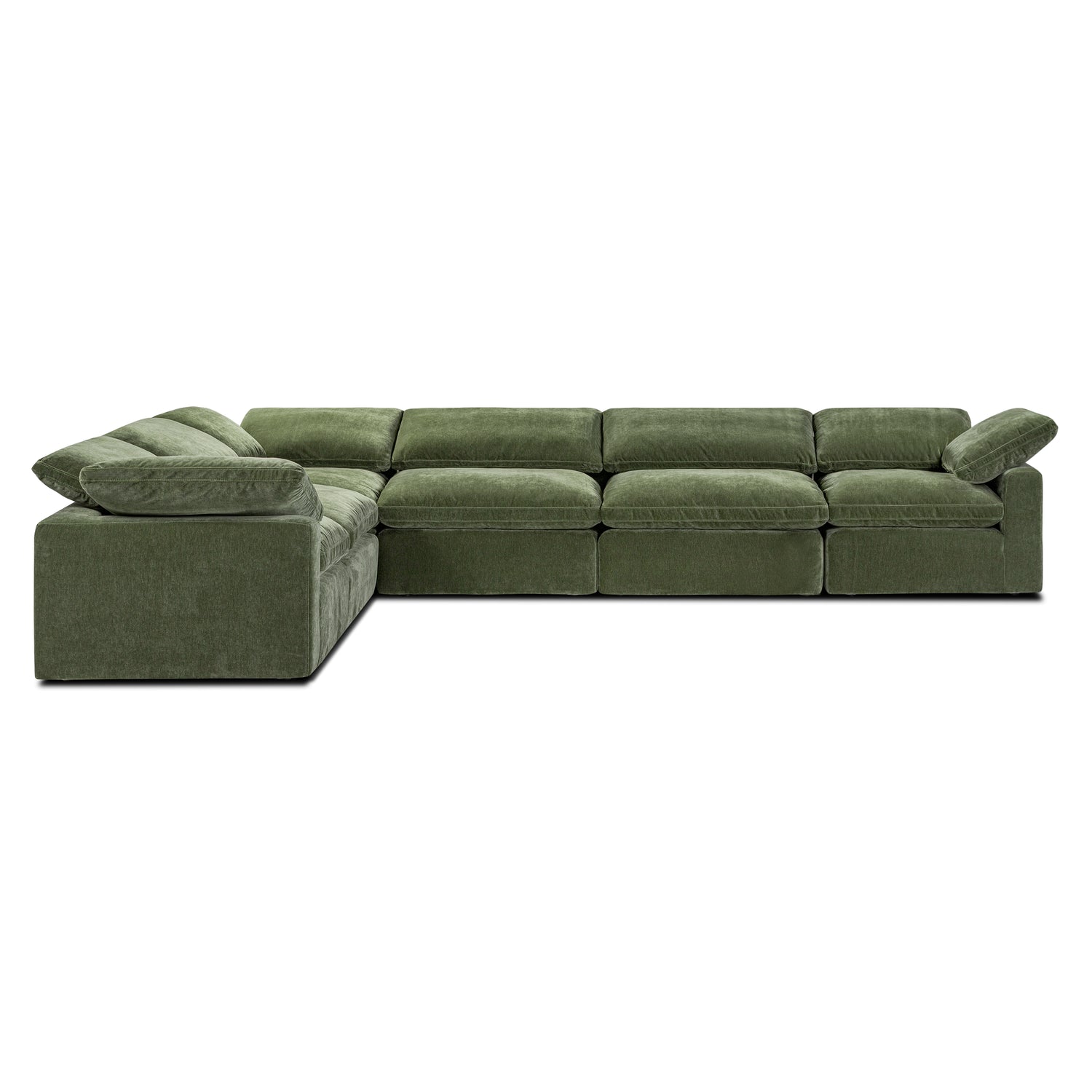 6-Seat Aspen Modular Corner-Sectional | Sagano Green 