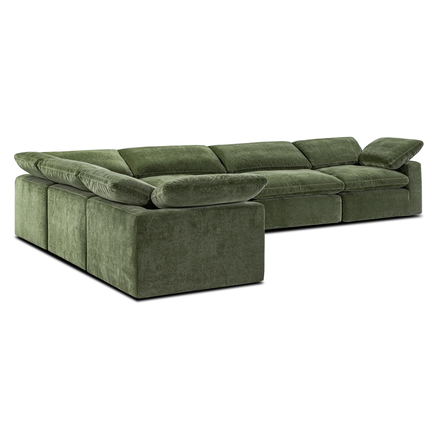 6-Seat Aspen Modular Corner-Sectional | Sagano Green 