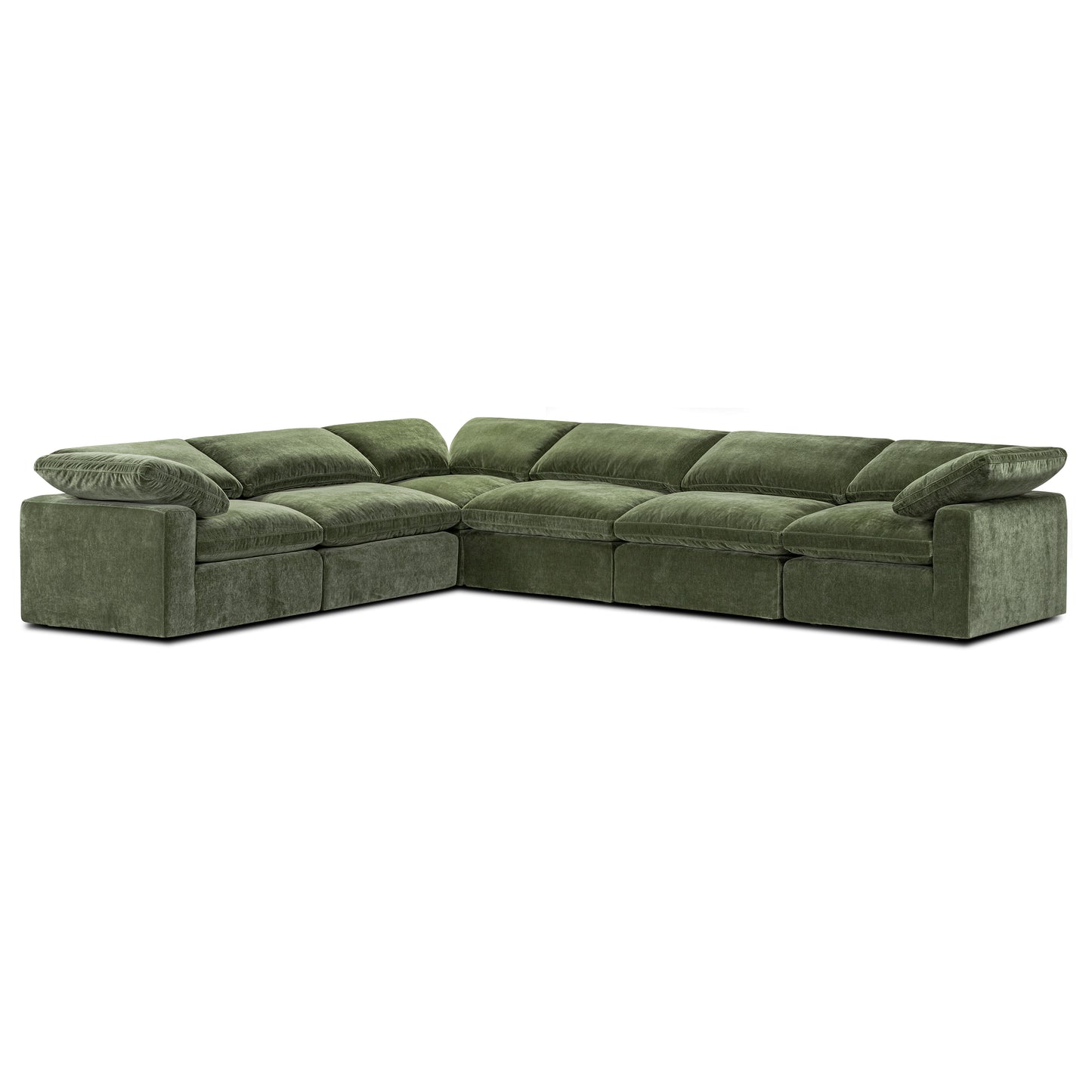 6-Seat Aspen Modular Corner-Sectional | Sagano Green