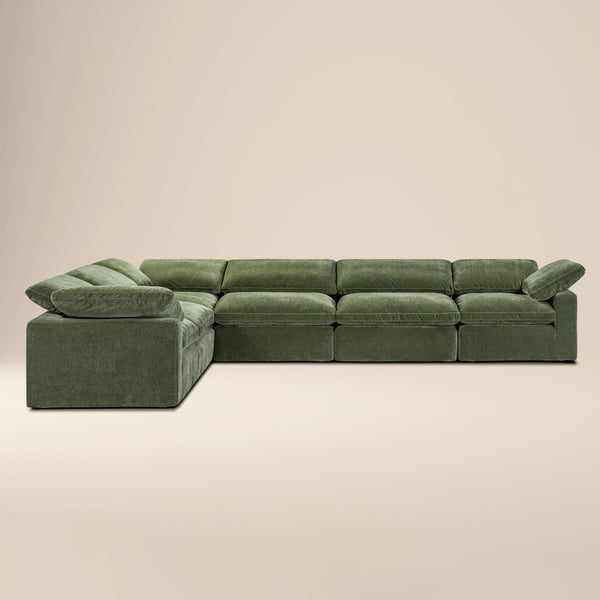 6-Seat Aspen Modular Corner-Sectional | Sagano Green
