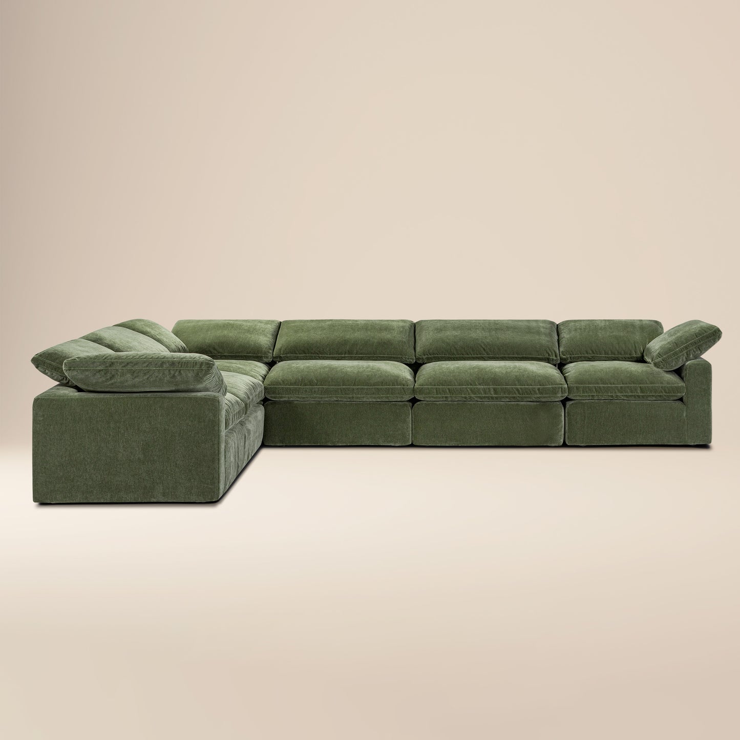 6-Seat Aspen Modular Corner-Sectional | Sagano Green