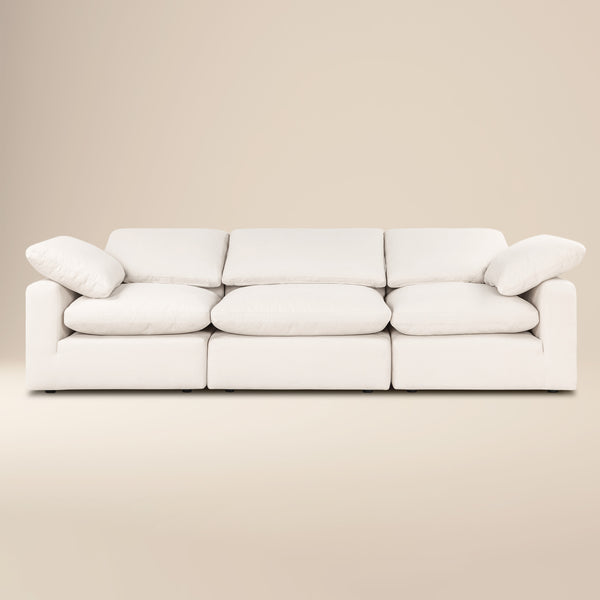Aspen 118" Modular 3-Piece Sofa | Linen White