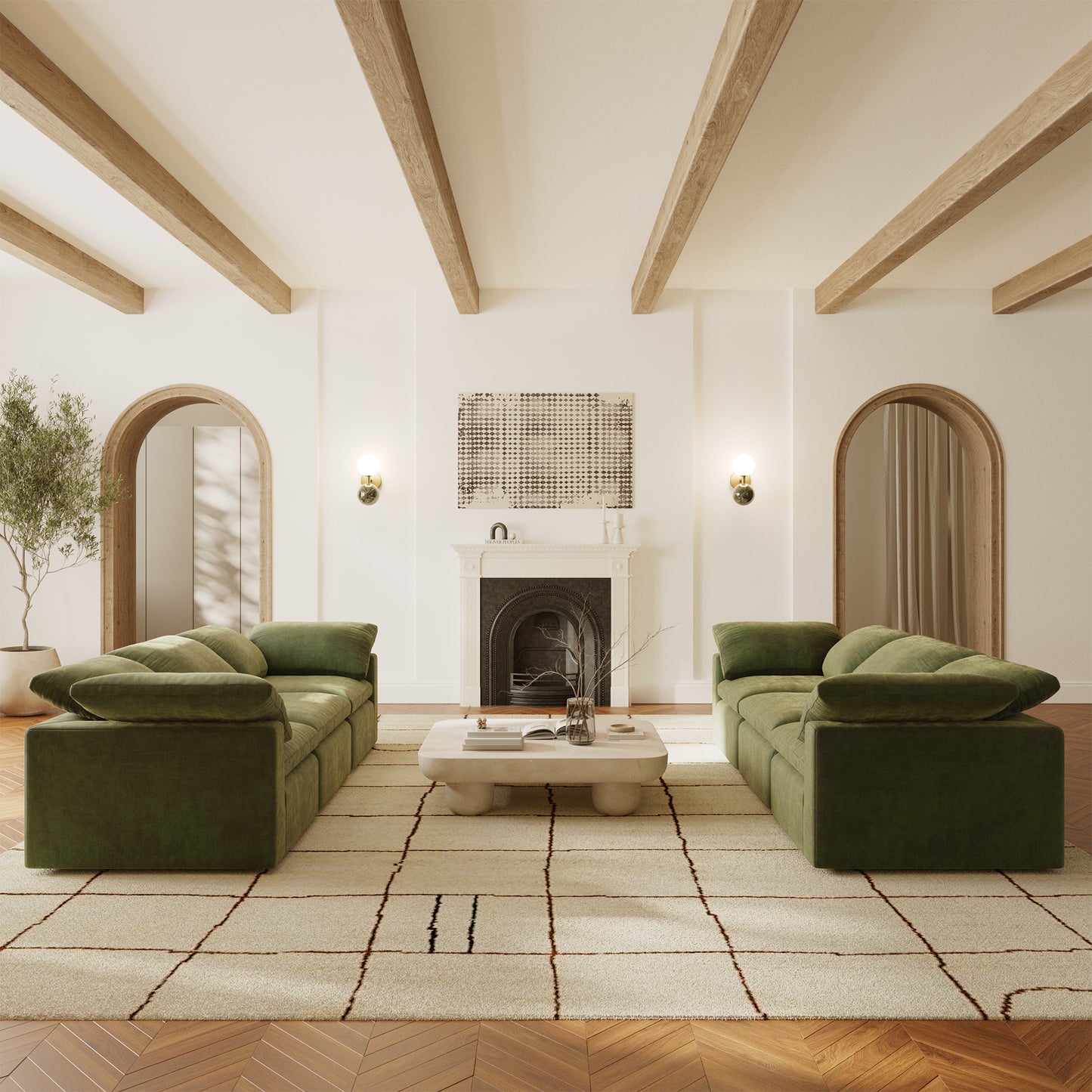 3-Seat Aspen Modular Sofa | Sagano Green