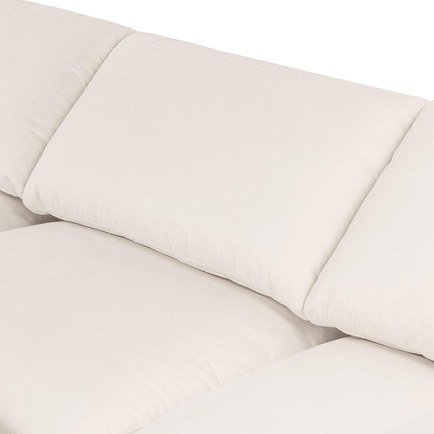 Aspen 78.5" Modular 3-Piece L-Shaped Sectional with Reversible Ottoman | Linen White