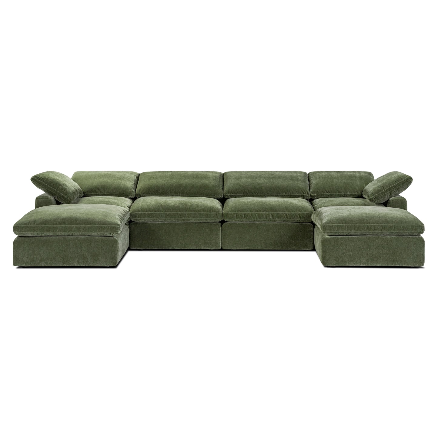 6-Seat Aspen Modular U-Sectional | Sagano Green