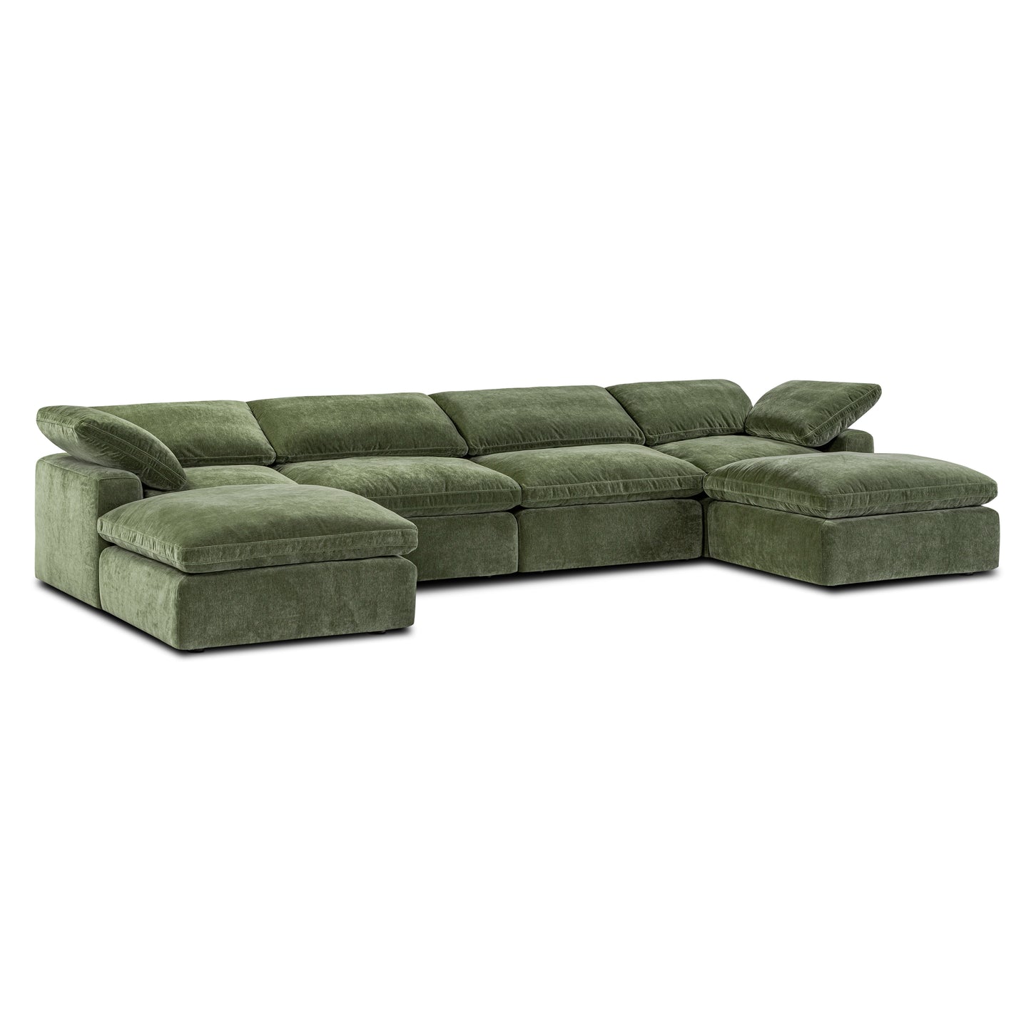 6-Seat Aspen Modular U-Sectional | Sagano Green