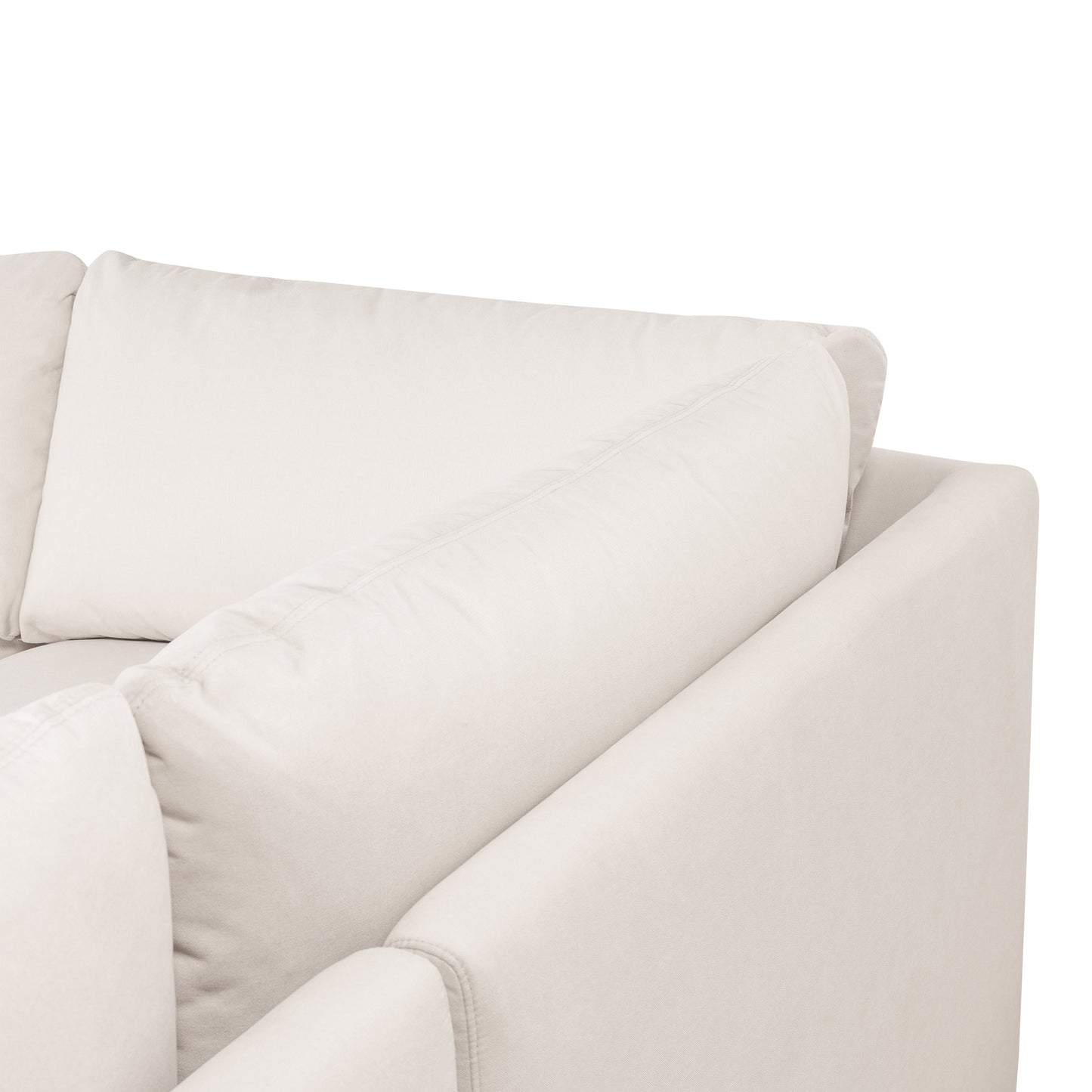 Davos 122" Modular 6-Piece Pit Lounge Sectional | Linen White