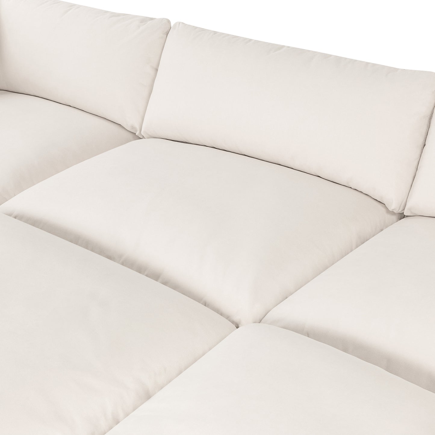 Davos 122" Modular 6-Piece Pit Lounge Sectional | Linen White