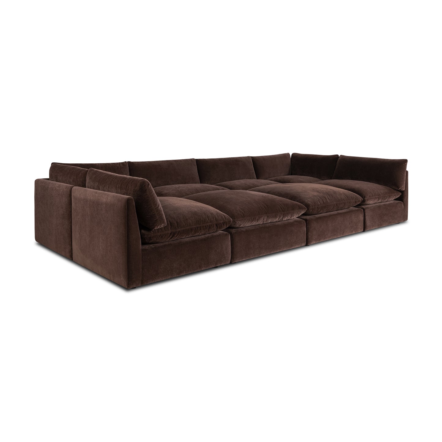 Davos 162" Modular 8-Piece Pit Lounge Sectional | Sable Brown