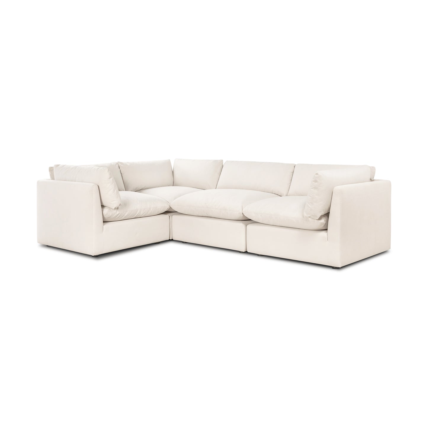 Davos 122" Modular 4-Piece L-Shaped Sectional | Linen White