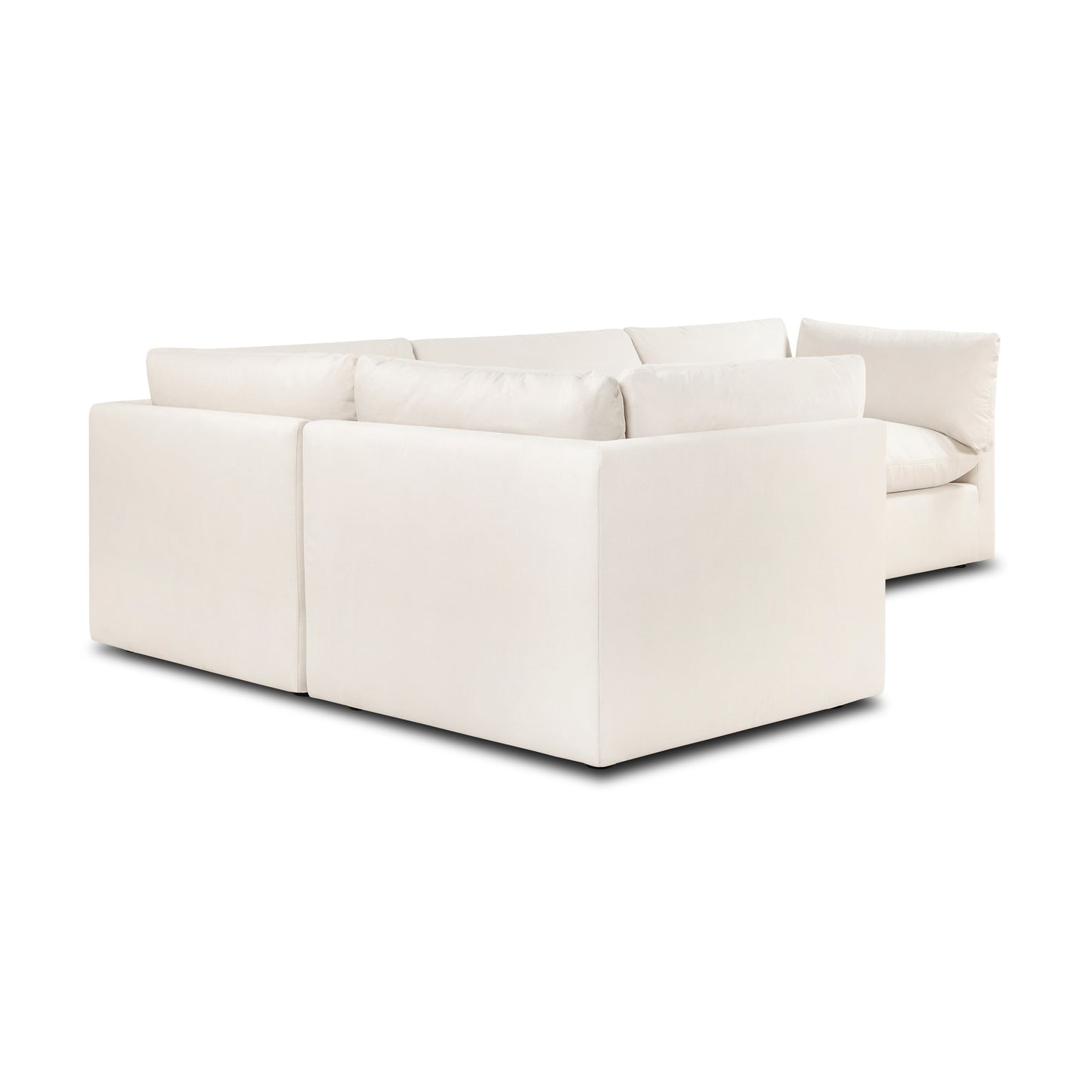 Davos 122" Modular 4-Piece L-Shaped Sectional | Linen White