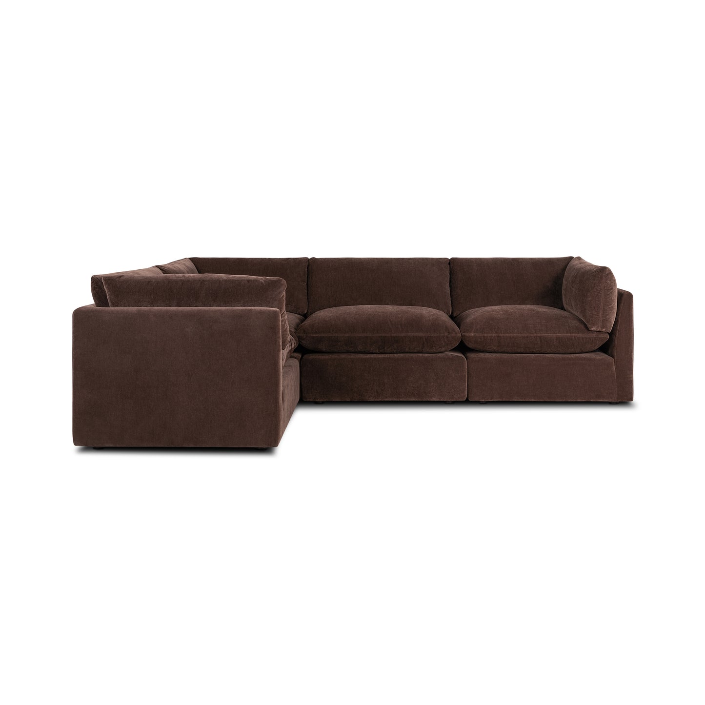 Davos 122" Modular 4-Piece L-Shaped Sectional | Sable Brown