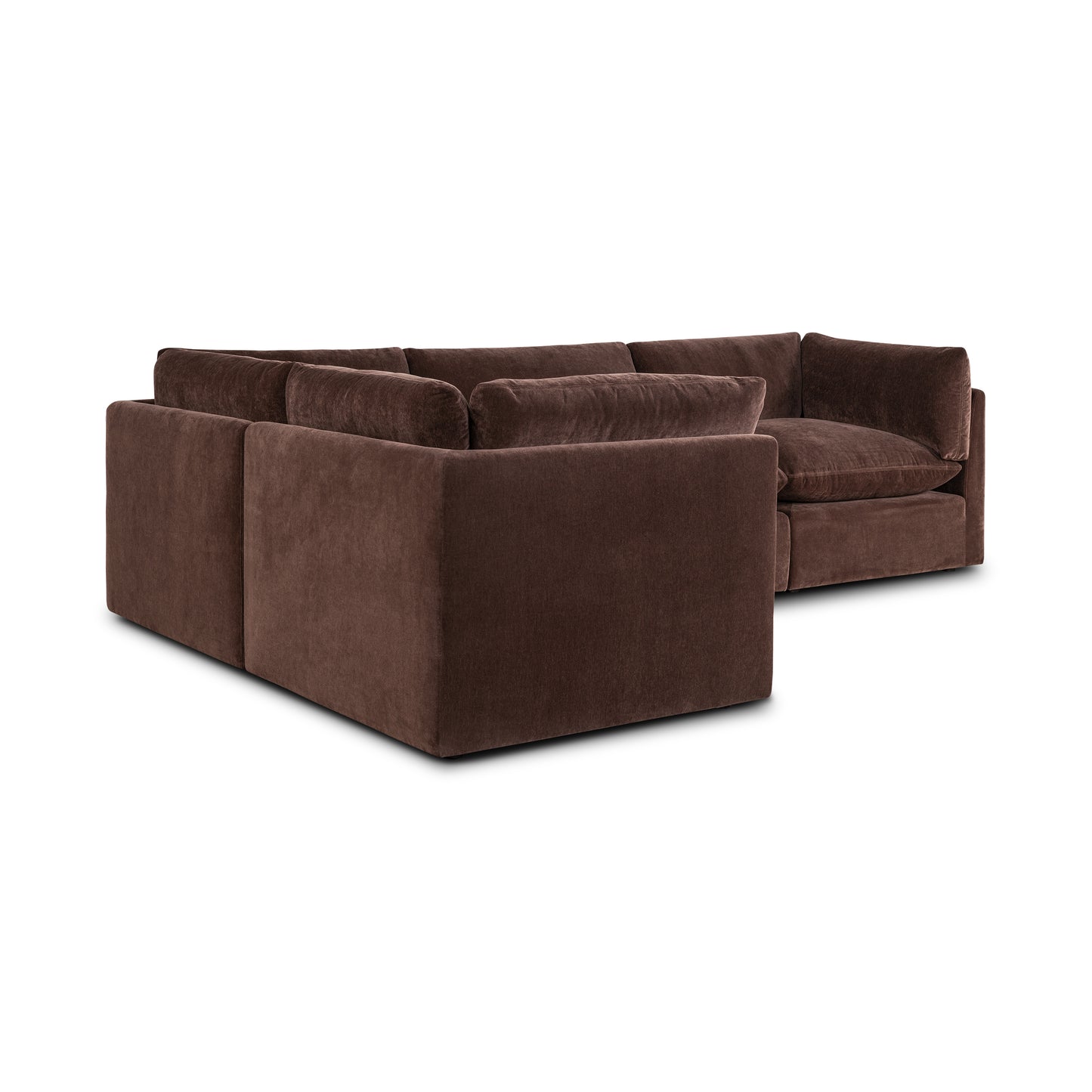 Davos 122" Modular 4-Piece L-Shaped Sectional | Sable Brown