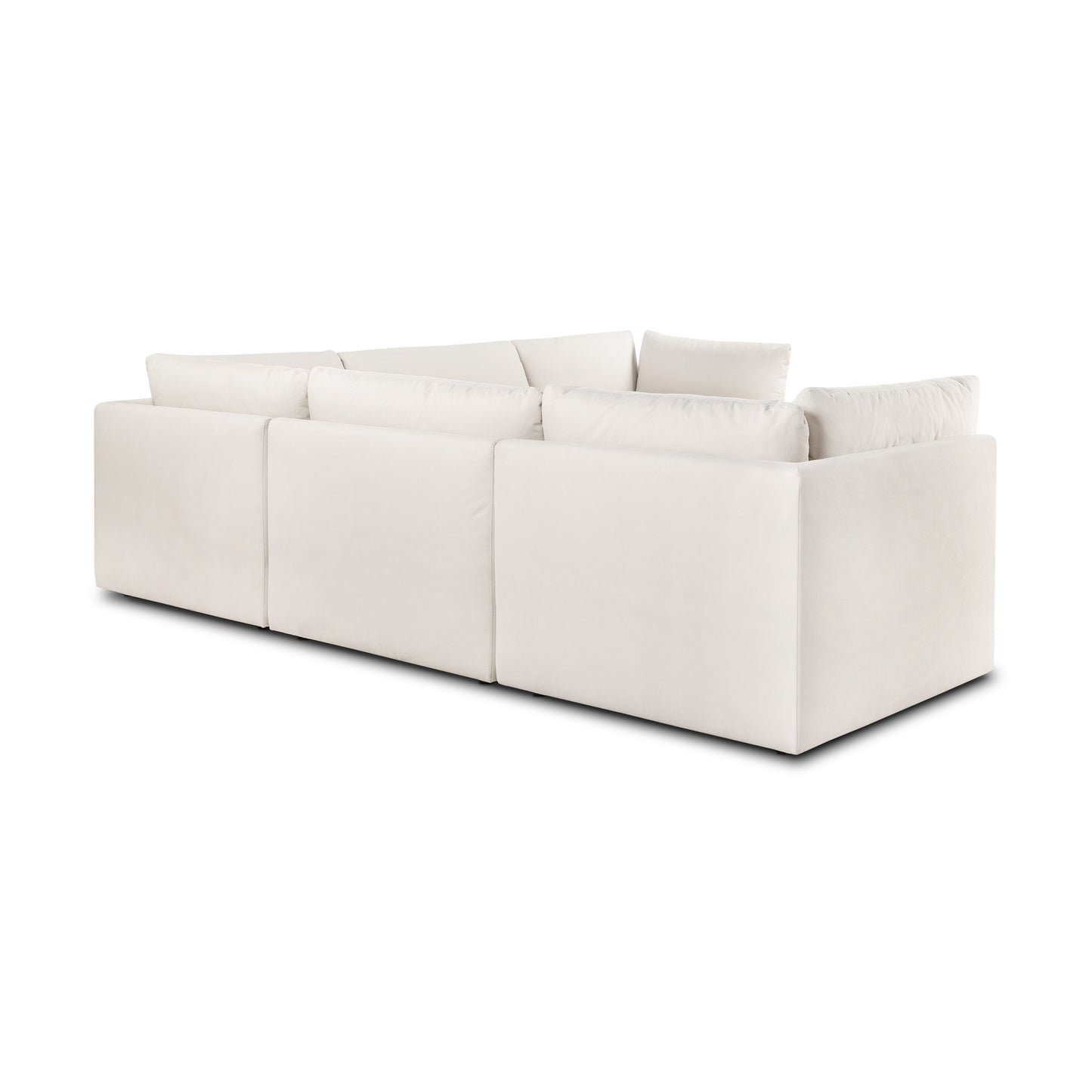 Davos 122" Modular 5-Piece L-Shaped Corner Sectional | Linen White