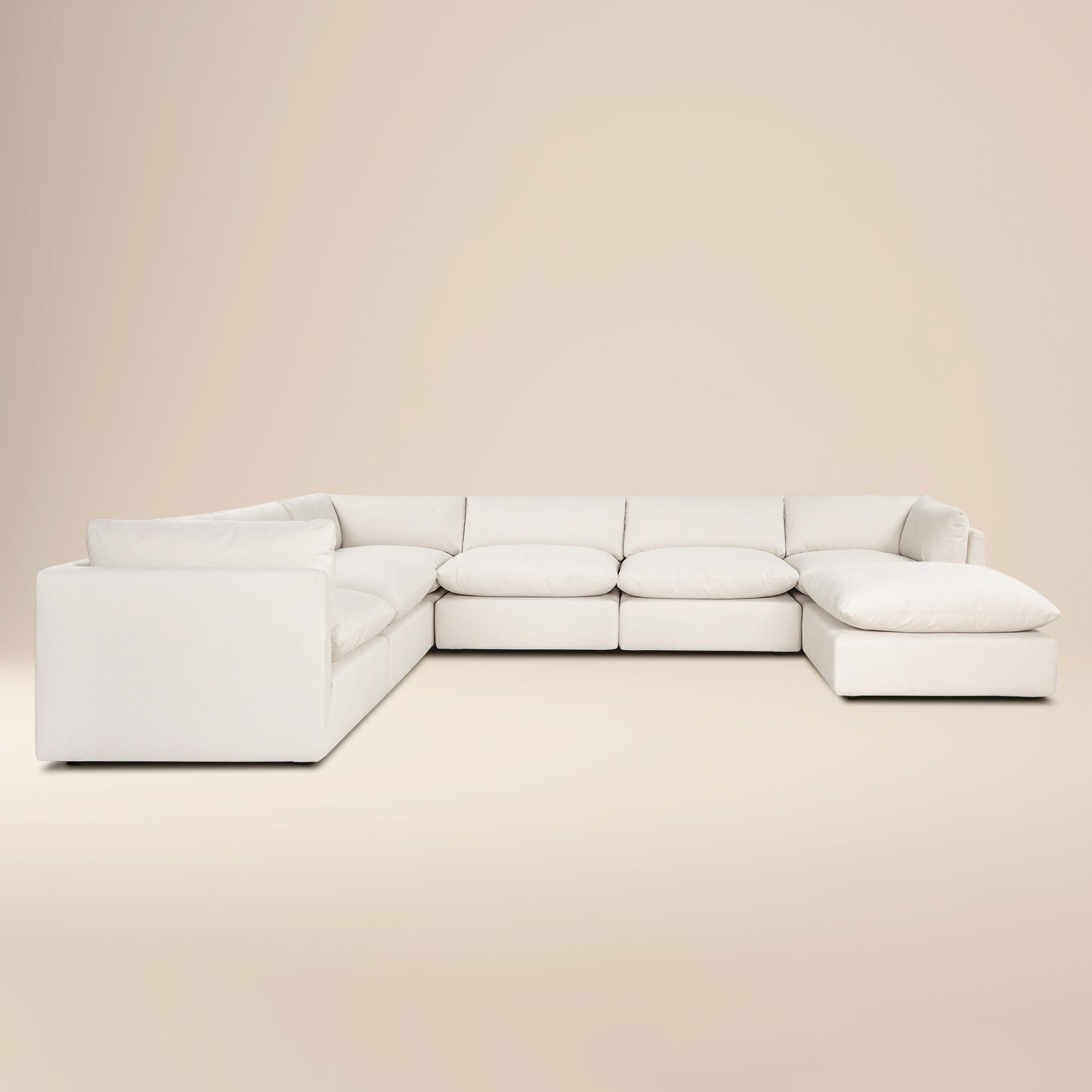 Davos 162" Modular 7-Piece L-Shaped Sectional with Chaise | Linen White