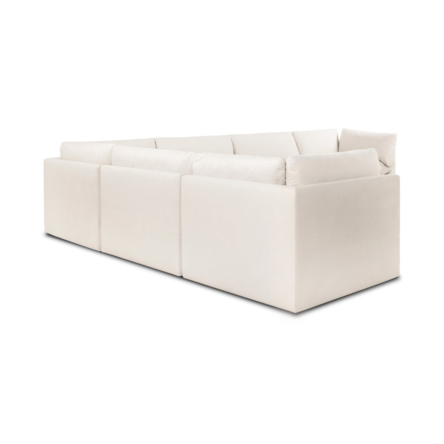 Davos 162" Modular 6-Piece L-Shaped Sectional | Linen White