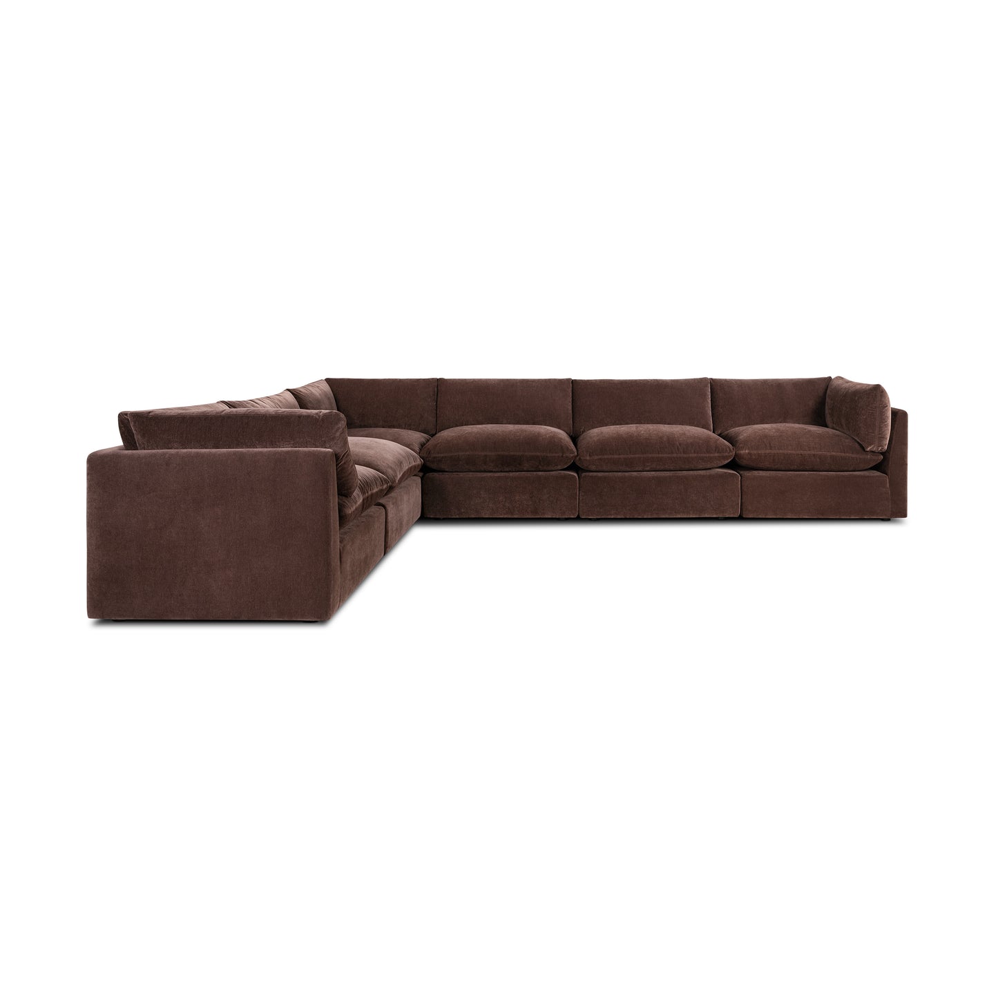 Davos 162" Modular 6-Piece L-Shaped Sectional | Sable Brown