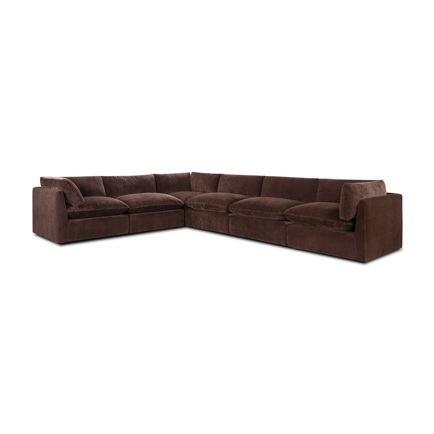 Davos 162" Modular 6-Piece L-Shaped Sectional | Sable Brown