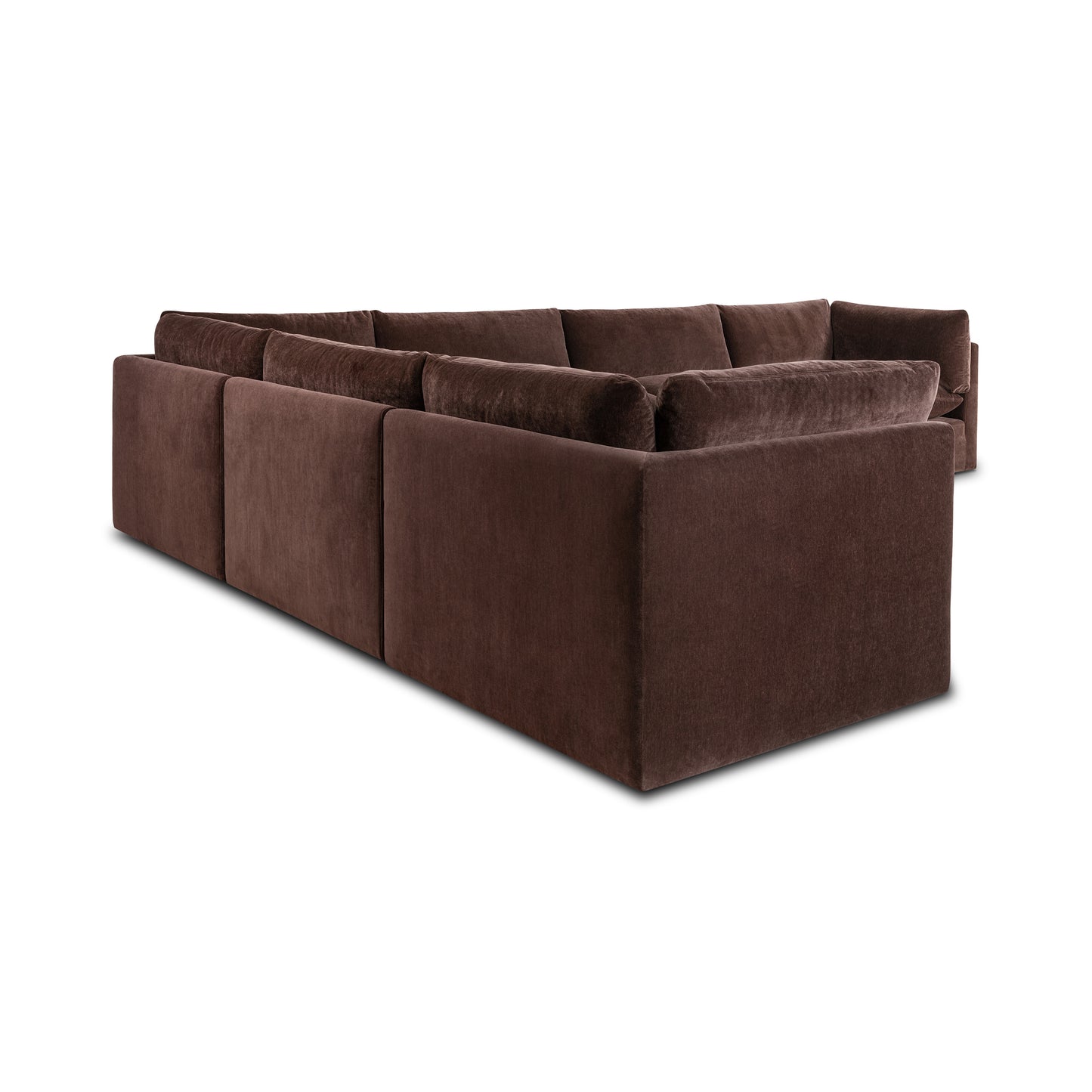 Davos 162" Modular 6-Piece L-Shaped Sectional | Sable Brown