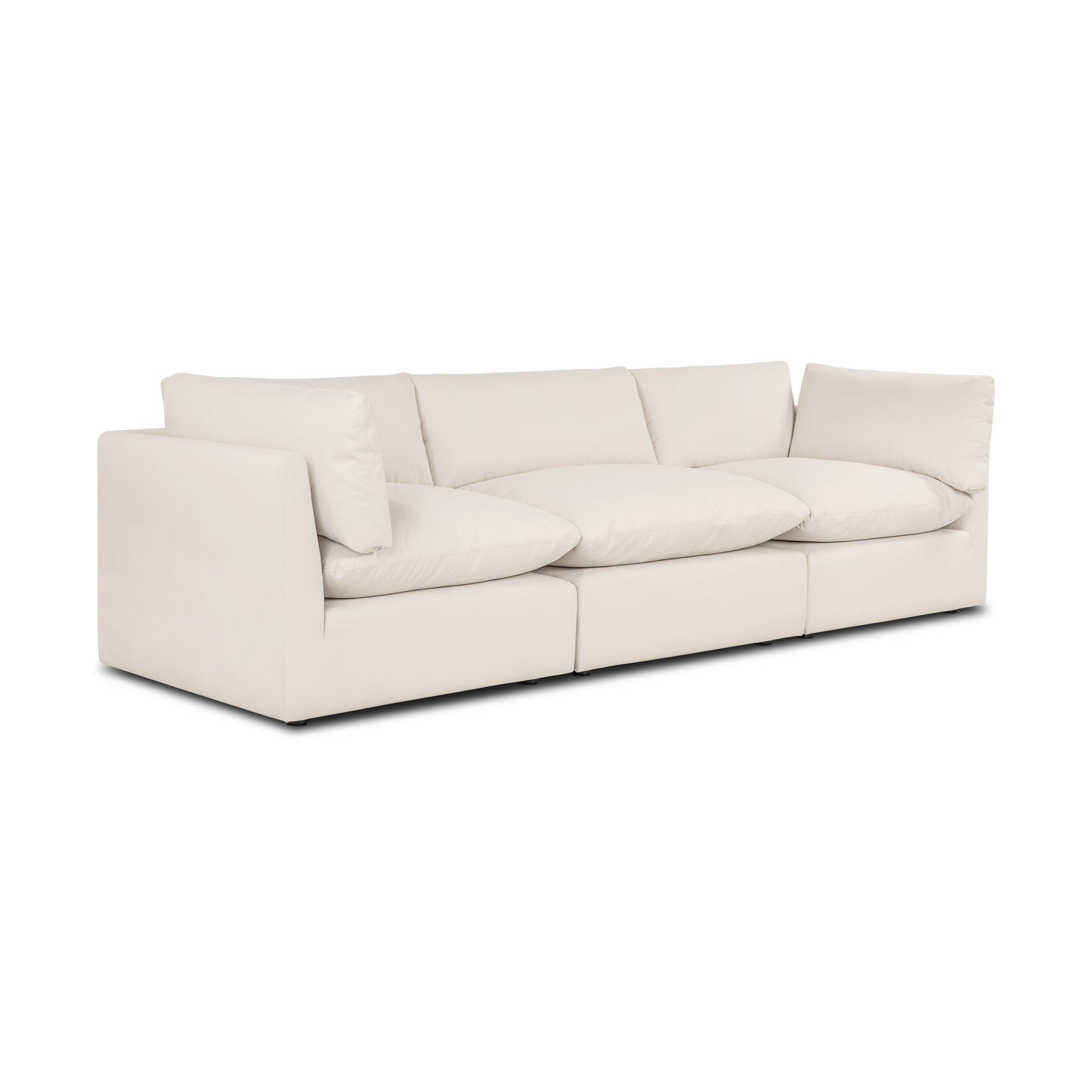 Davos 122" Modular 3-Piece Sofa | Linen White