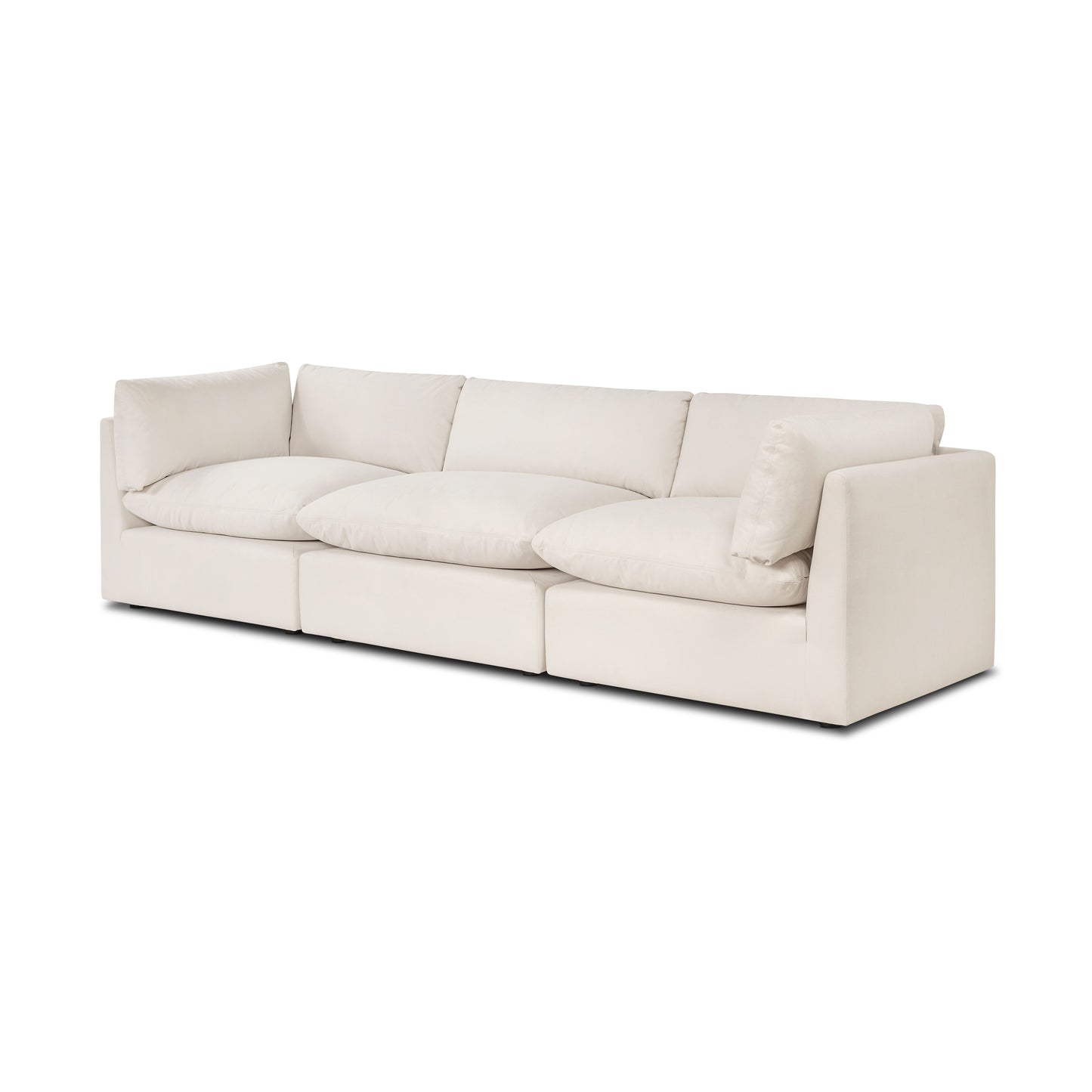 Davos 122" Modular 3-Piece Sofa | Linen White