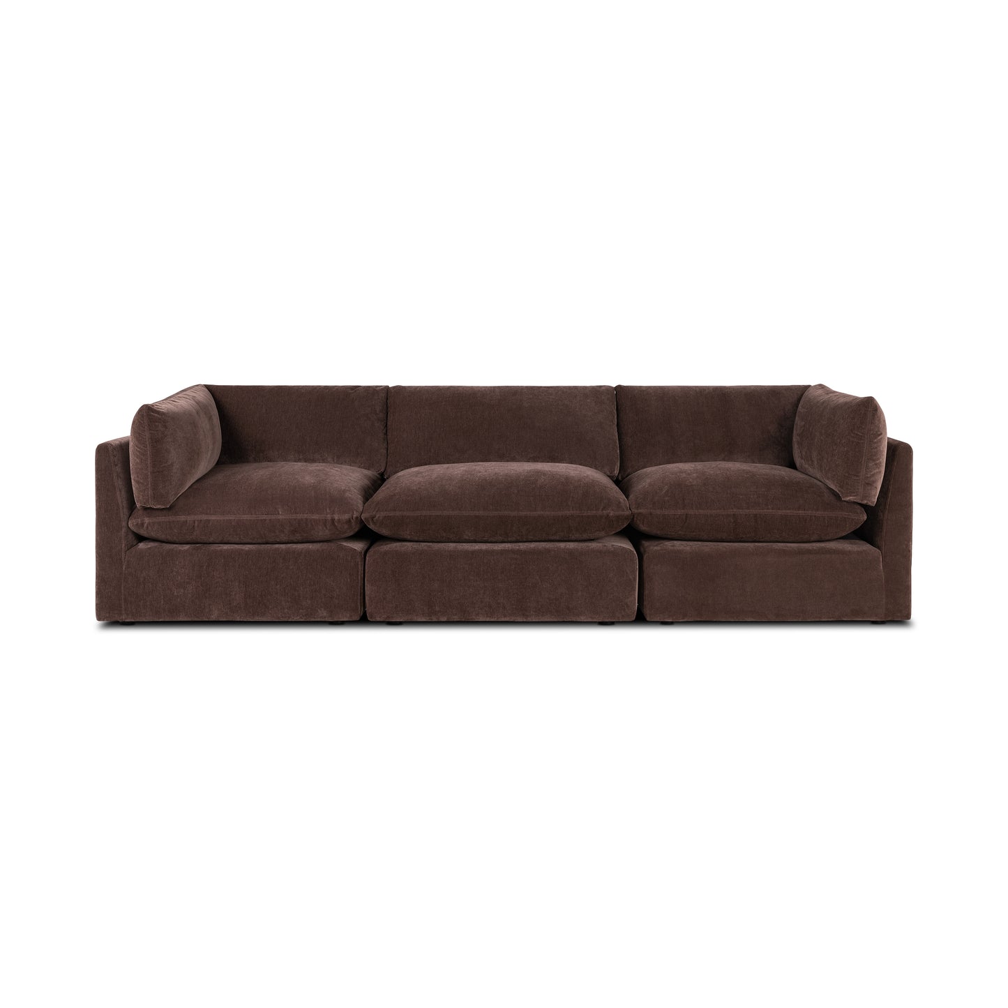 Davos 122" Modular 3-Piece Sofa | Sable Brown