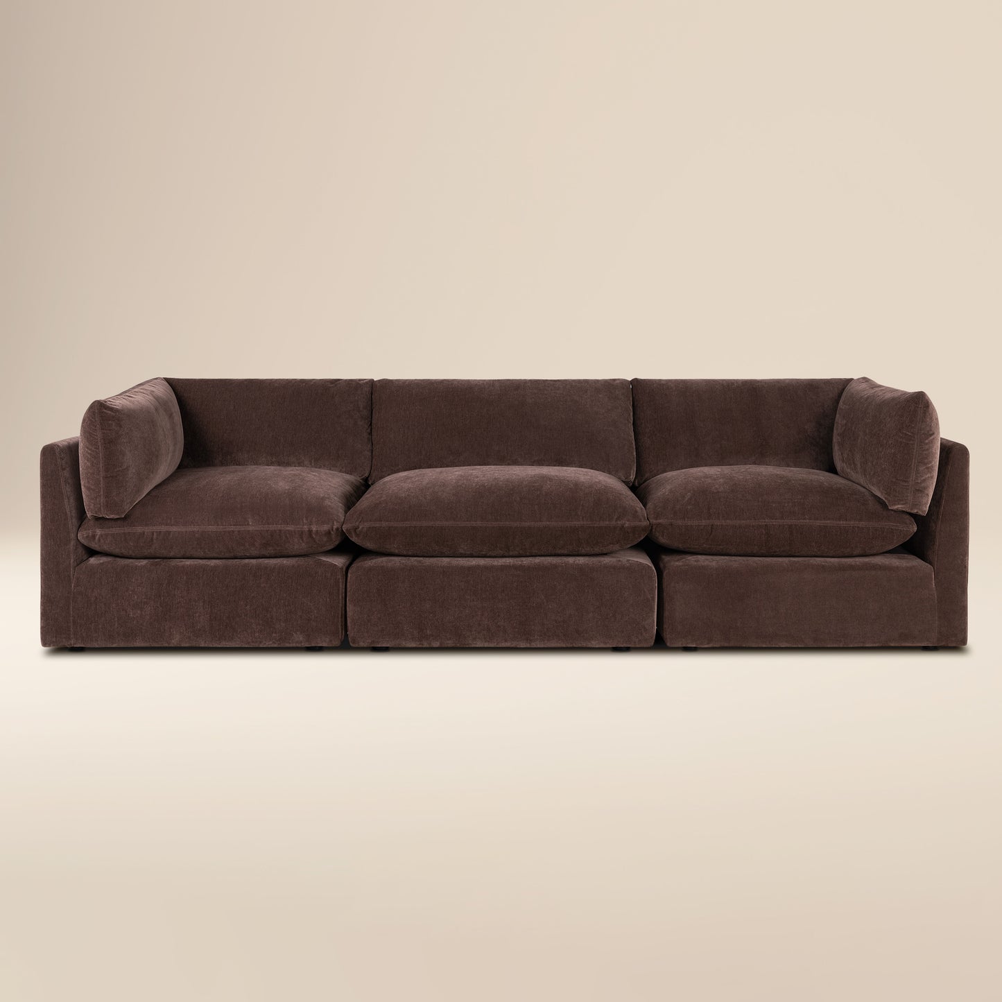 Davos 122" Modular 3-Piece Sofa | Sable Brown